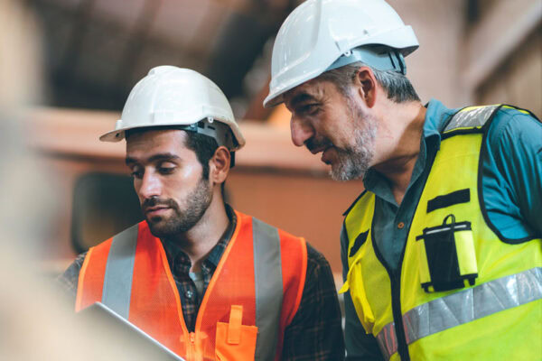 two-construction-workers-working-together-while-visiting-a-new-building